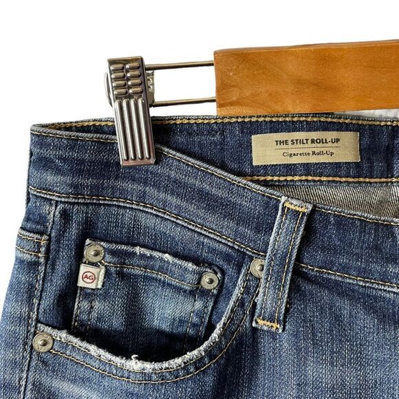 AG Adriano Goldschmied The Stilt Cigarette Roll Up Jeans Size 26 - Picture 4 of 9